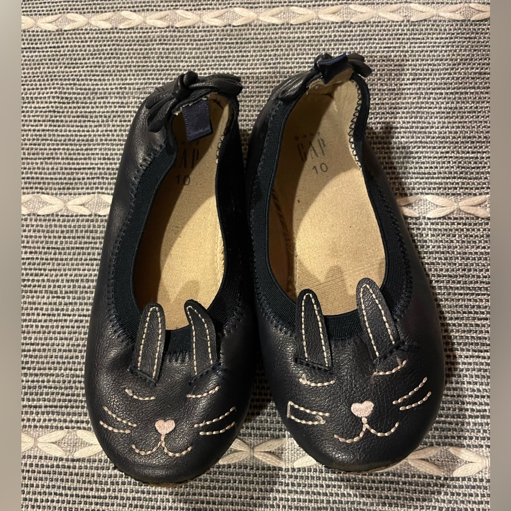 Gap Kids Black Bunny ballet flats